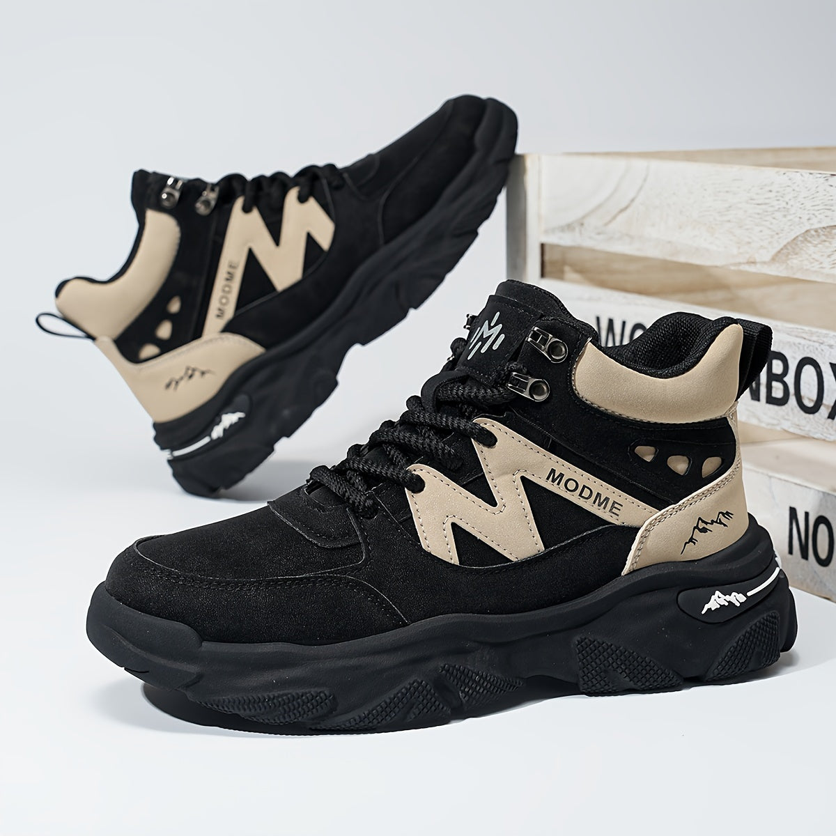 [Breathable Durable Outdoor Boots] MODME-Women Boots Outdoor Trekking Mid Backpacking Mountaineering Lightweight Boots- All-Day Comfort, Breathable & Durable - For Hiking, Trekking, Climbing, Daily Work