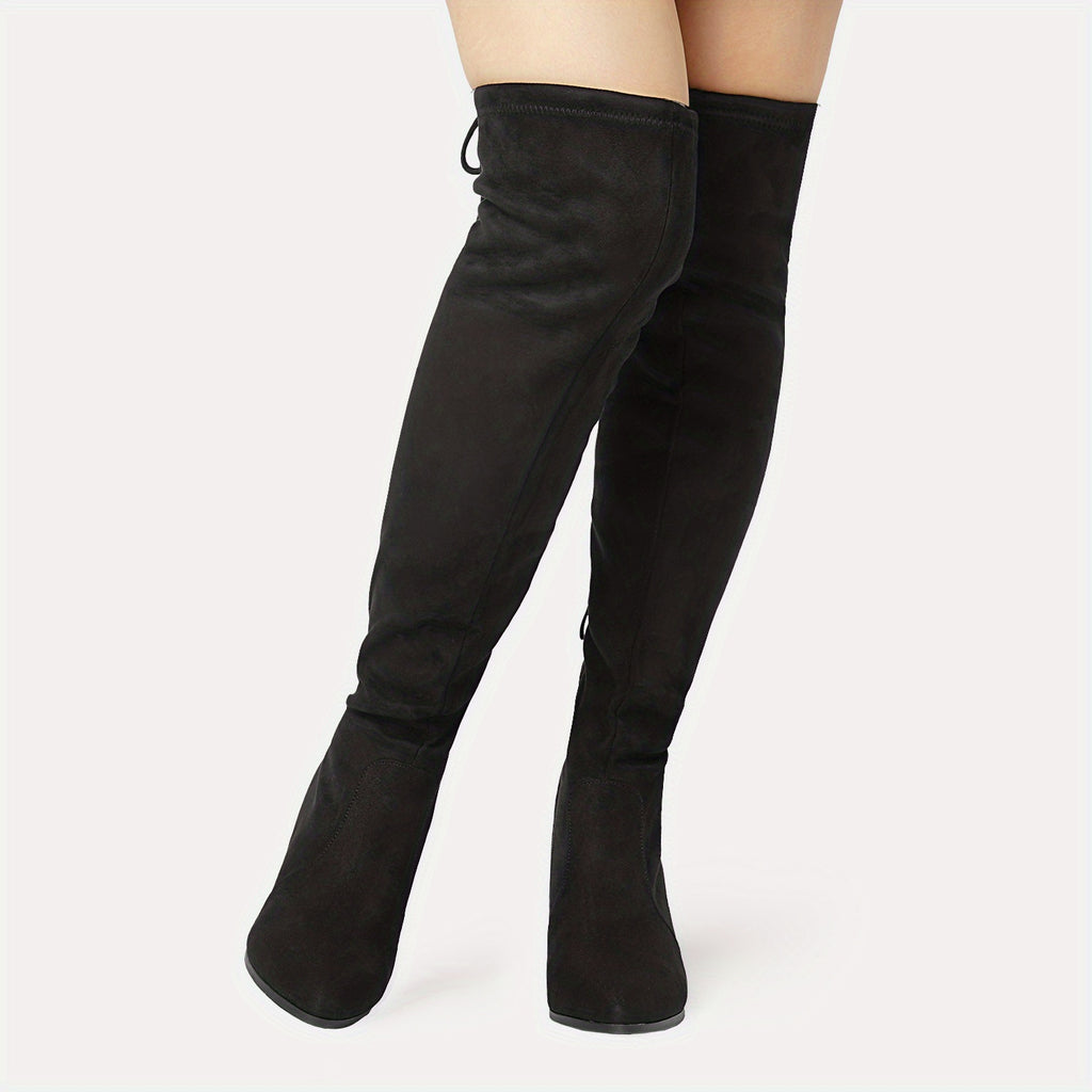 Over The Knee Thigh High Boots, Stretch Block Heel Women's Long Boots for Autumn Winter with Dresses, Jeans, Leggings, Stockings, Sweaters, for Party, Dance, Shopping, Walk, Office, Gift for Friends, Wife, Sister, Daughter