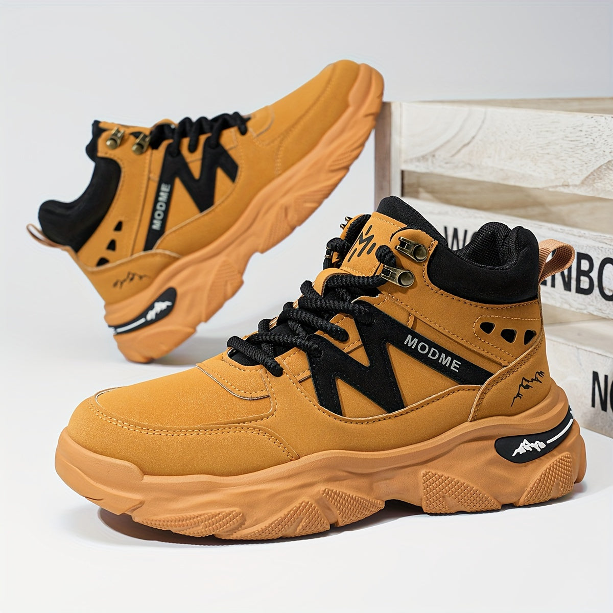 [Breathable Durable Outdoor Boots] MODME-Women Boots Outdoor Trekking Mid Backpacking Mountaineering Lightweight Boots- All-Day Comfort, Breathable & Durable - For Hiking, Trekking, Climbing, Daily Work