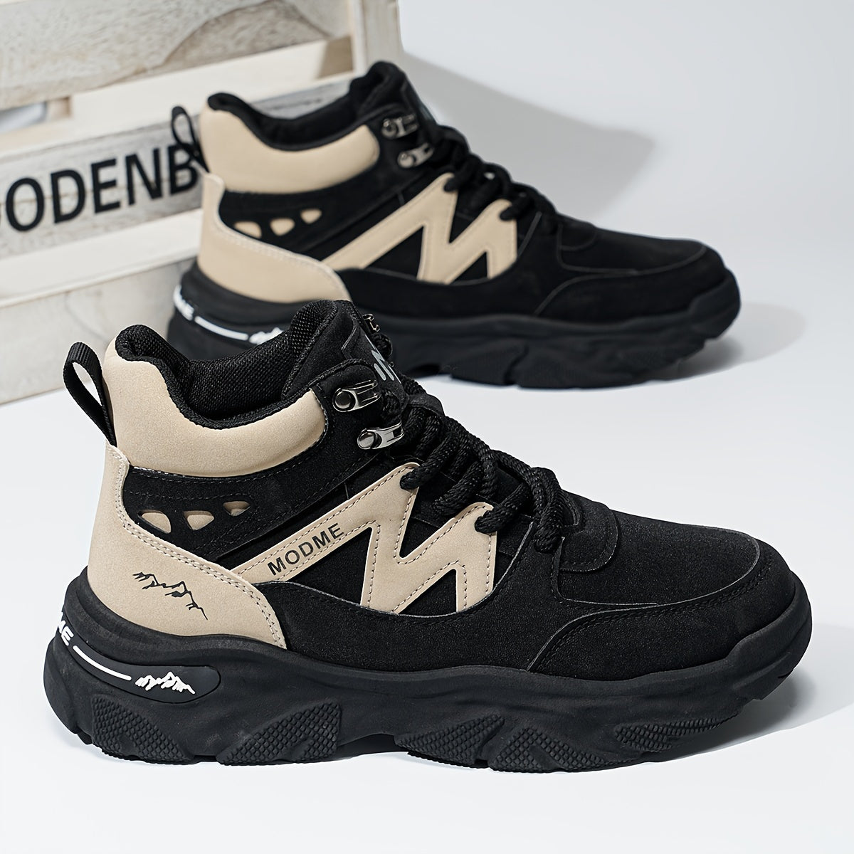 [Breathable Durable Outdoor Boots] MODME-Women Boots Outdoor Trekking Mid Backpacking Mountaineering Lightweight Boots- All-Day Comfort, Breathable & Durable - For Hiking, Trekking, Climbing, Daily Work