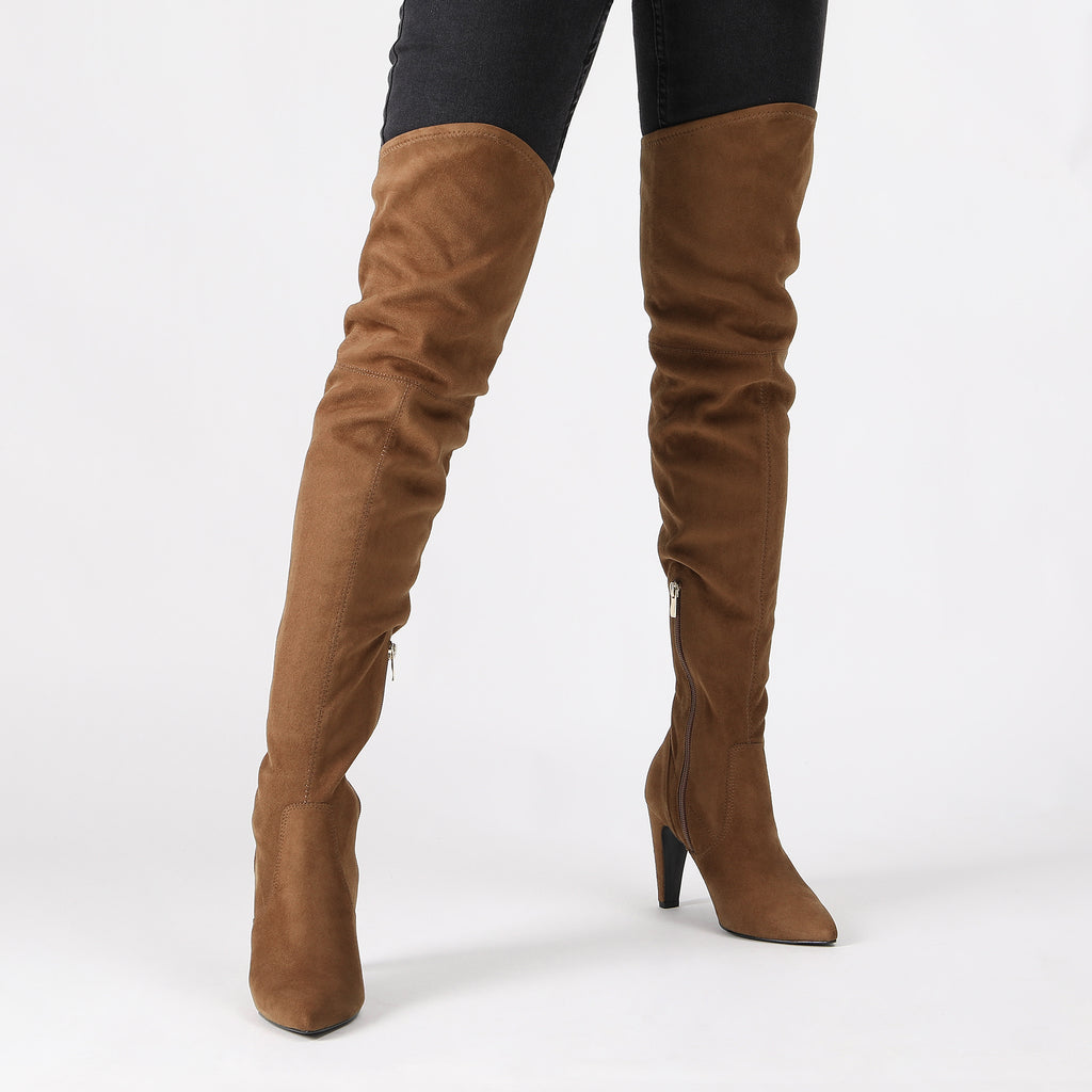 Women's Thigh High Boots Over The Knee Heels Long Sexy Pointed Toe Boots Women Autumn Boots Comfortable Fasion Shoes Fit for jeans, skirts or shorts Versatile style