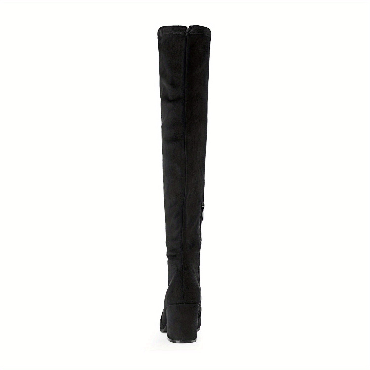 Over The Knee Thigh High Boots, Stretch Block Heel Women's Long Boots for Autumn Winter with Dresses, Jeans, Leggings, Stockings, Sweaters, for Party, Dance, Shopping, Walk, Office, Gift for Friends, Wife, Sister, Daughter