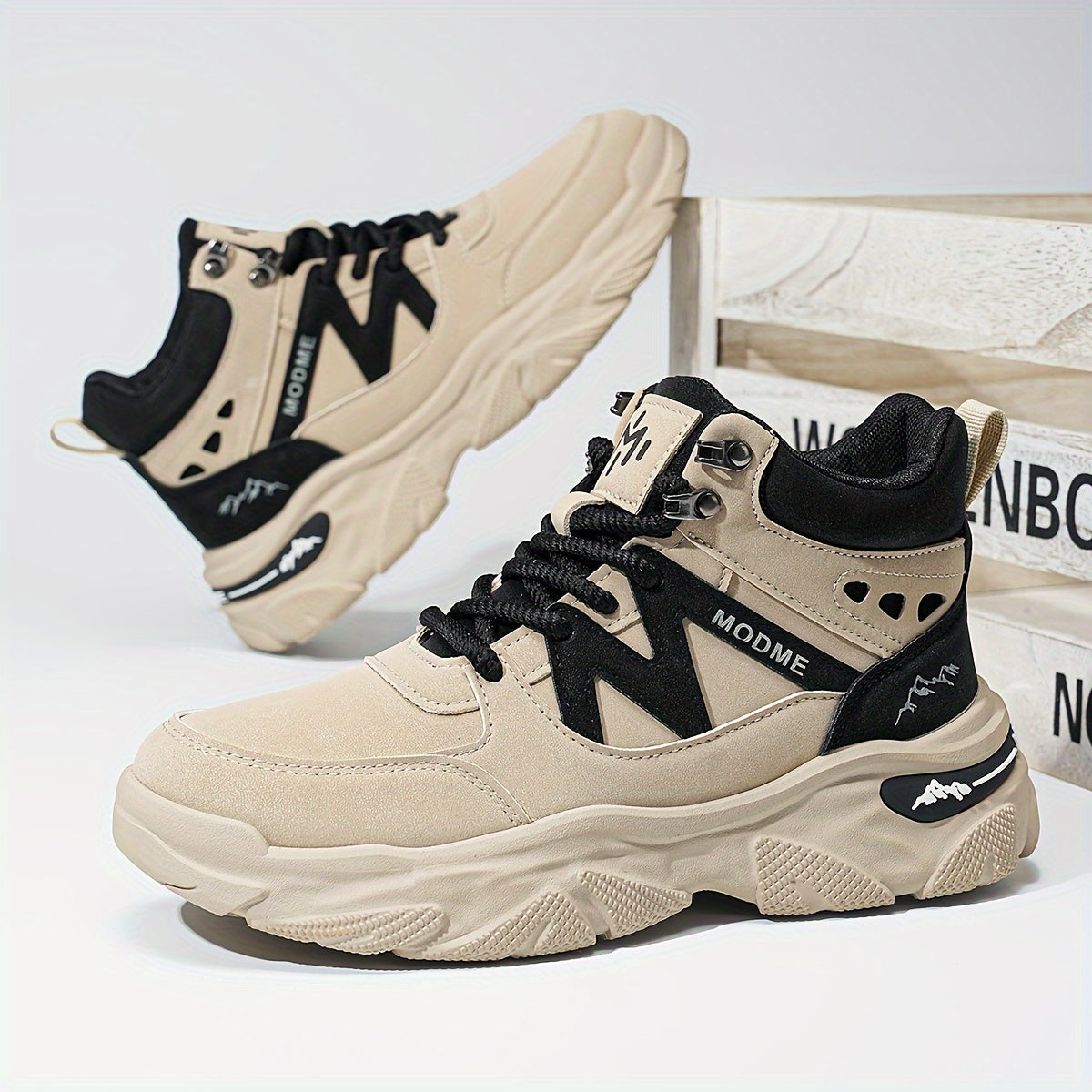 [Breathable Durable Outdoor Boots] MODME-Women Boots Outdoor Trekking Mid Backpacking Mountaineering Lightweight Boots- All-Day Comfort, Breathable & Durable - For Hiking, Trekking, Climbing, Daily Work