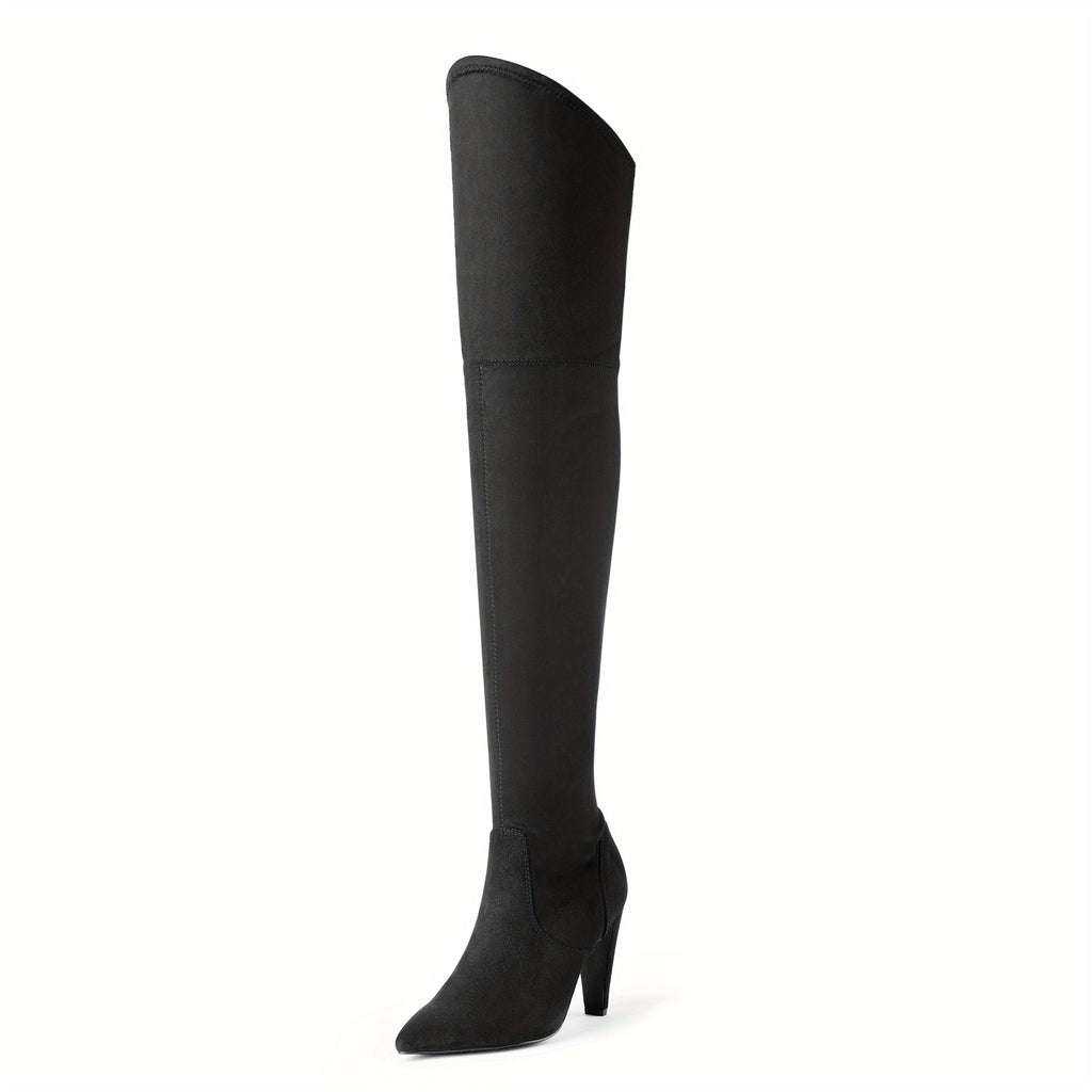 Women'S Thigh High Boots Over The Knee Heels Long Sexy Pointed Toe Boots
