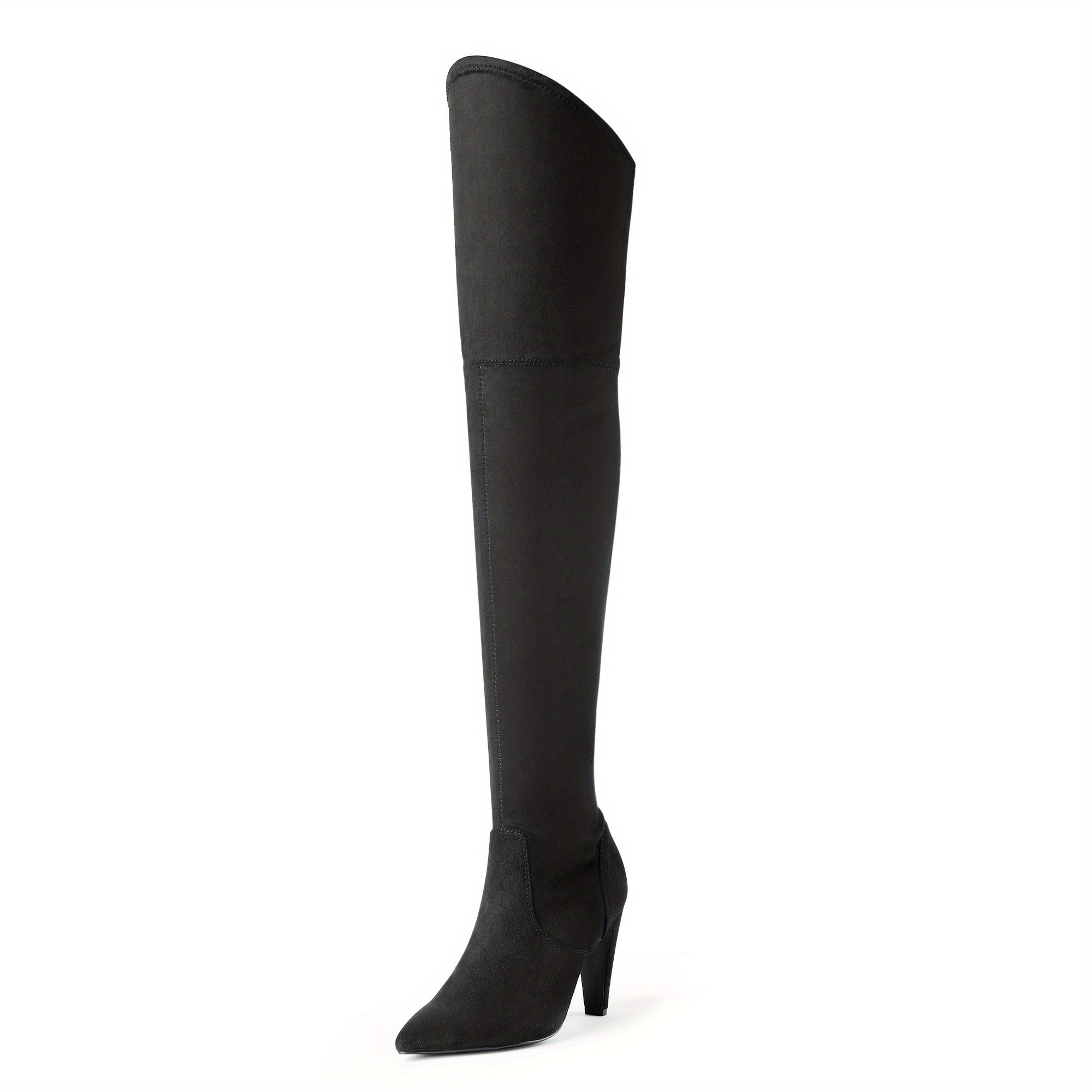 Women'S Thigh High Boots Over The Knee Heels Long Sexy Pointed Toe Boots