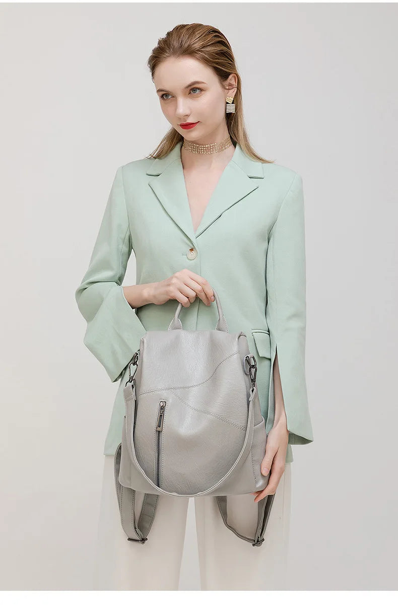 Women Backpacks Vintage Female Shoulder Bag Soft Leather Backpack Ladies Travel Back Pack Luxury Bags for Girls Mochila