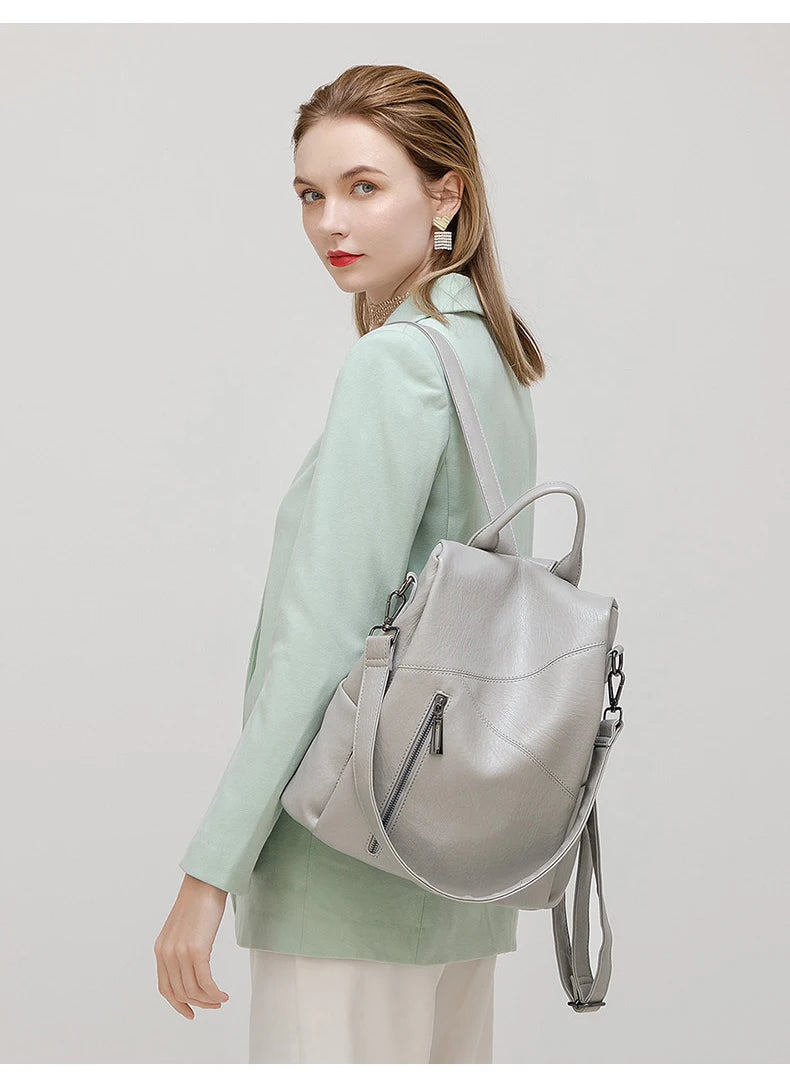 Women Backpacks Vintage Female Shoulder Bag Soft Leather Backpack Ladies Travel Back Pack Luxury Bags for Girls Mochila