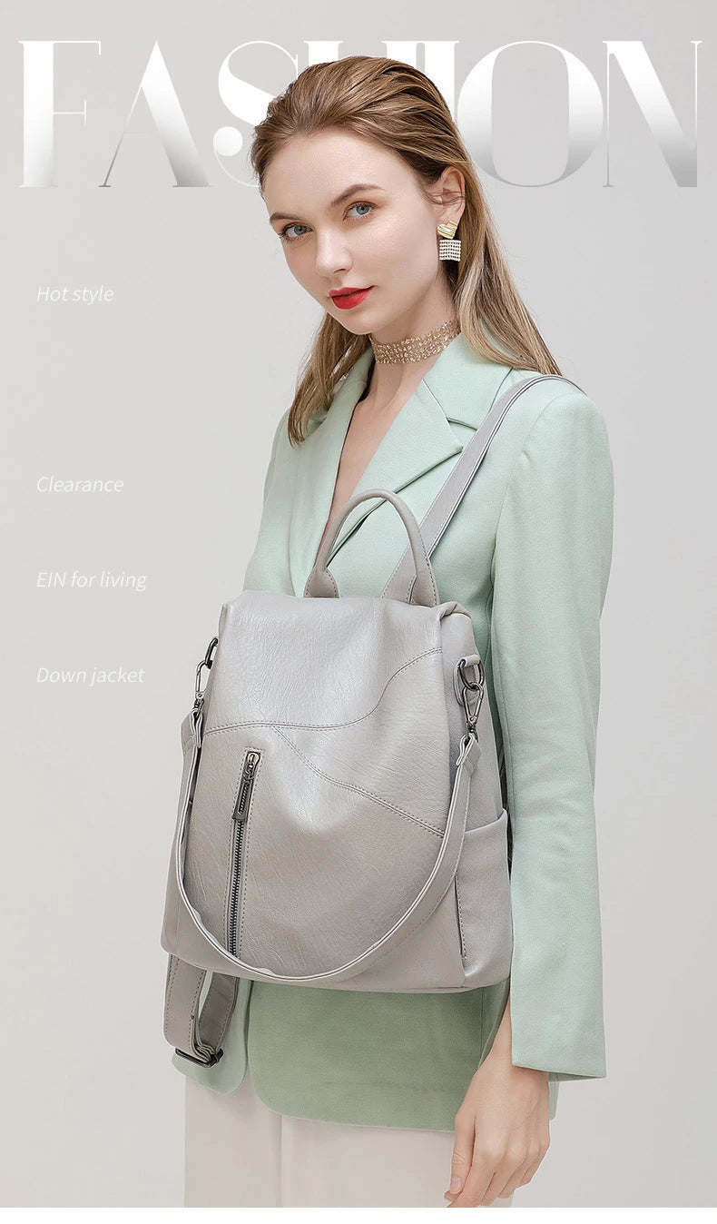 Women Backpacks Vintage Female Shoulder Bag Soft Leather Backpack Ladies Travel Back Pack Luxury Bags for Girls Mochila