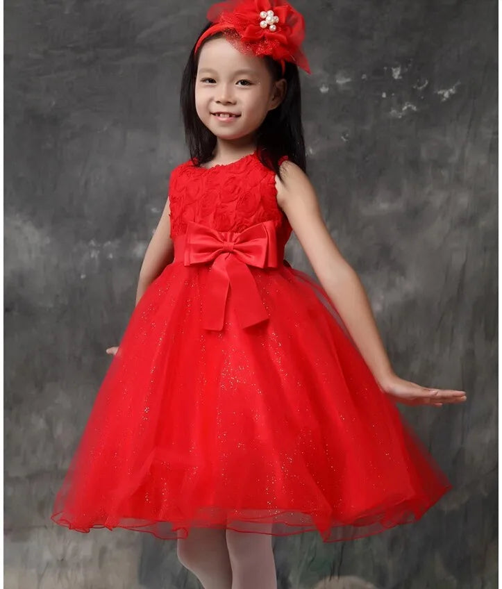 2-14yrs Teenage Clothing Christmas Girl Dress Summer Princess Wedding Party dress sequins Sleeveless New Year For Girls Clothes