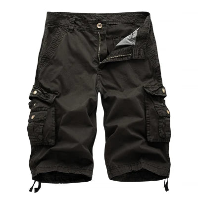 Cargo Shorts Men 2024 Summer Army Military Tactical Homme Shorts Casual Solid Multi-Pocket Male Cargo Shorts Plus Size