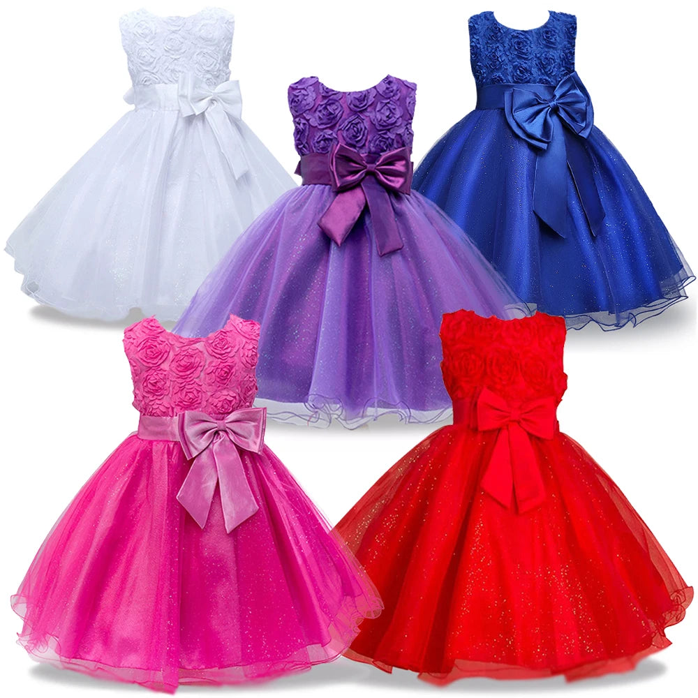2-14yrs Teenage Clothing Christmas Girl Dress Summer Princess Wedding Party dress sequins Sleeveless New Year For Girls Clothes
