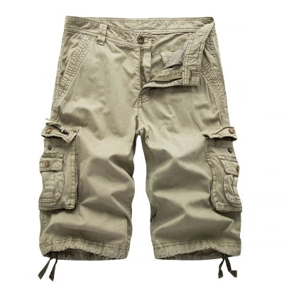 Cargo Shorts Men 2024 Summer Army Military Tactical Homme Shorts Casual Solid Multi-Pocket Male Cargo Shorts Plus Size