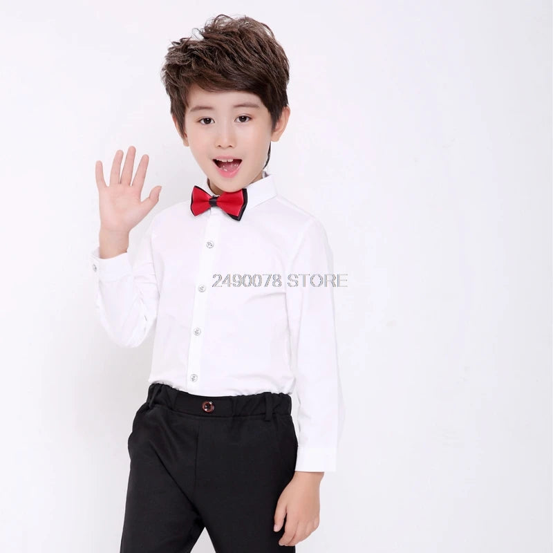 Shirts For Boys Brand Spring Autumn Kids Cotton Casual Shirts Children Blouse Clothing Boys Teenage Sports School Uniform Shirts