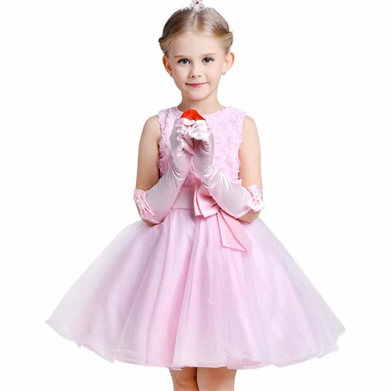 2-14yrs Teenage Clothing Christmas Girl Dress Summer Princess Wedding Party dress sequins Sleeveless New Year For Girls Clothes