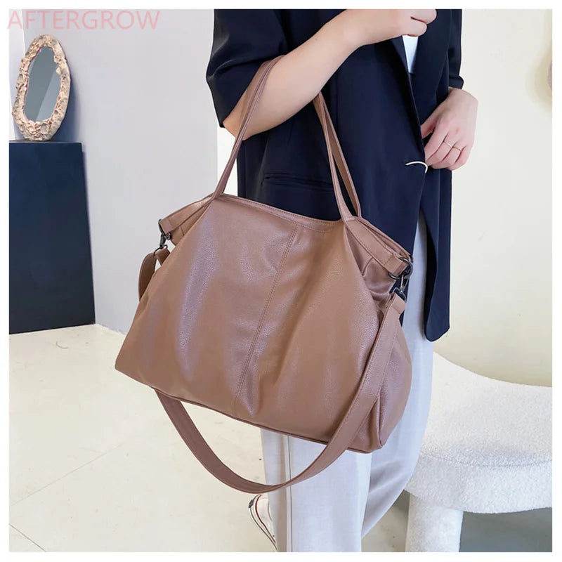 Women Large Handbag Large Shopping Bag Handbag High Quality Soft Leather Crossbody Bag Women Travel Shoulder Bag