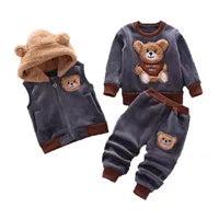Boys T Shirt  Summer Fashion Cartoon Bear Embroidery School Clothes Little Girls Polo Shirts 3-8 Years Tops Toddler Sportswear