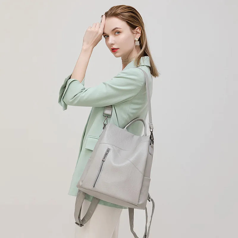 Women Backpacks Vintage Female Shoulder Bag Soft Leather Backpack Ladies Travel Back Pack Luxury Bags for Girls Mochila