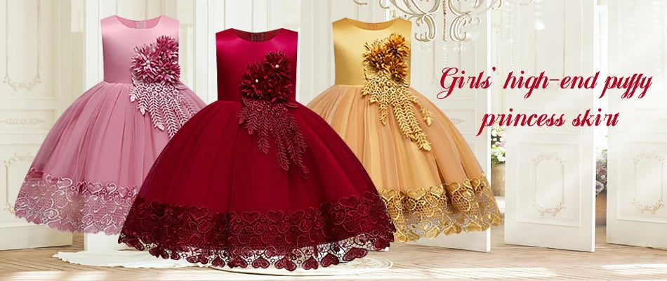 2-14yrs Teenage Clothing Christmas Girl Dress Summer Princess Wedding Party dress sequins Sleeveless New Year For Girls Clothes