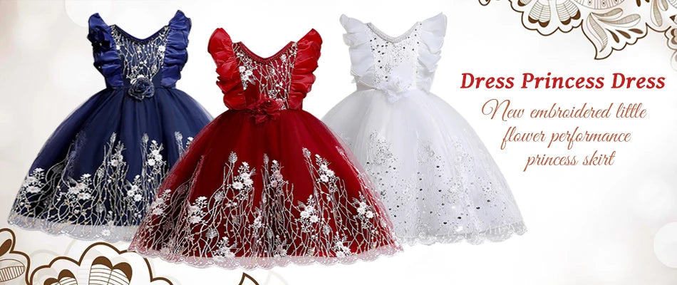 2-14yrs Teenage Clothing Christmas Girl Dress Summer Princess Wedding Party dress sequins Sleeveless New Year For Girls Clothes