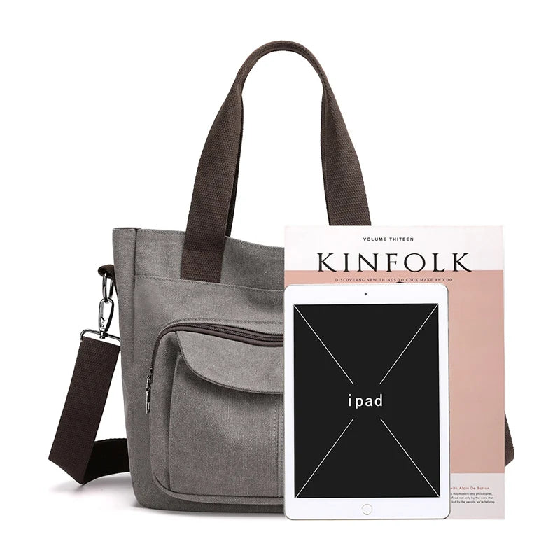 2024 Women Bag New Fashion Messenger Bag Women Shoulder Bag Canvas Handbag Purse Large Capacity Fashion Female Tote Shopping Bag