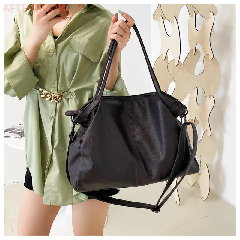 Women Large Handbag Large Shopping Bag Handbag High Quality Soft Leather Crossbody Bag Women Travel Shoulder Bag