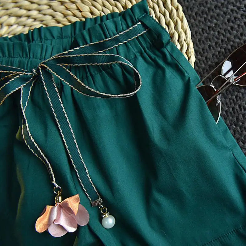 Girls Clothing Ruffle Sleeveless T-shirt+Skirt 2PCS Sets Baby Girls Clothes Chiffon Flower Print Toddler Outfits Children A402