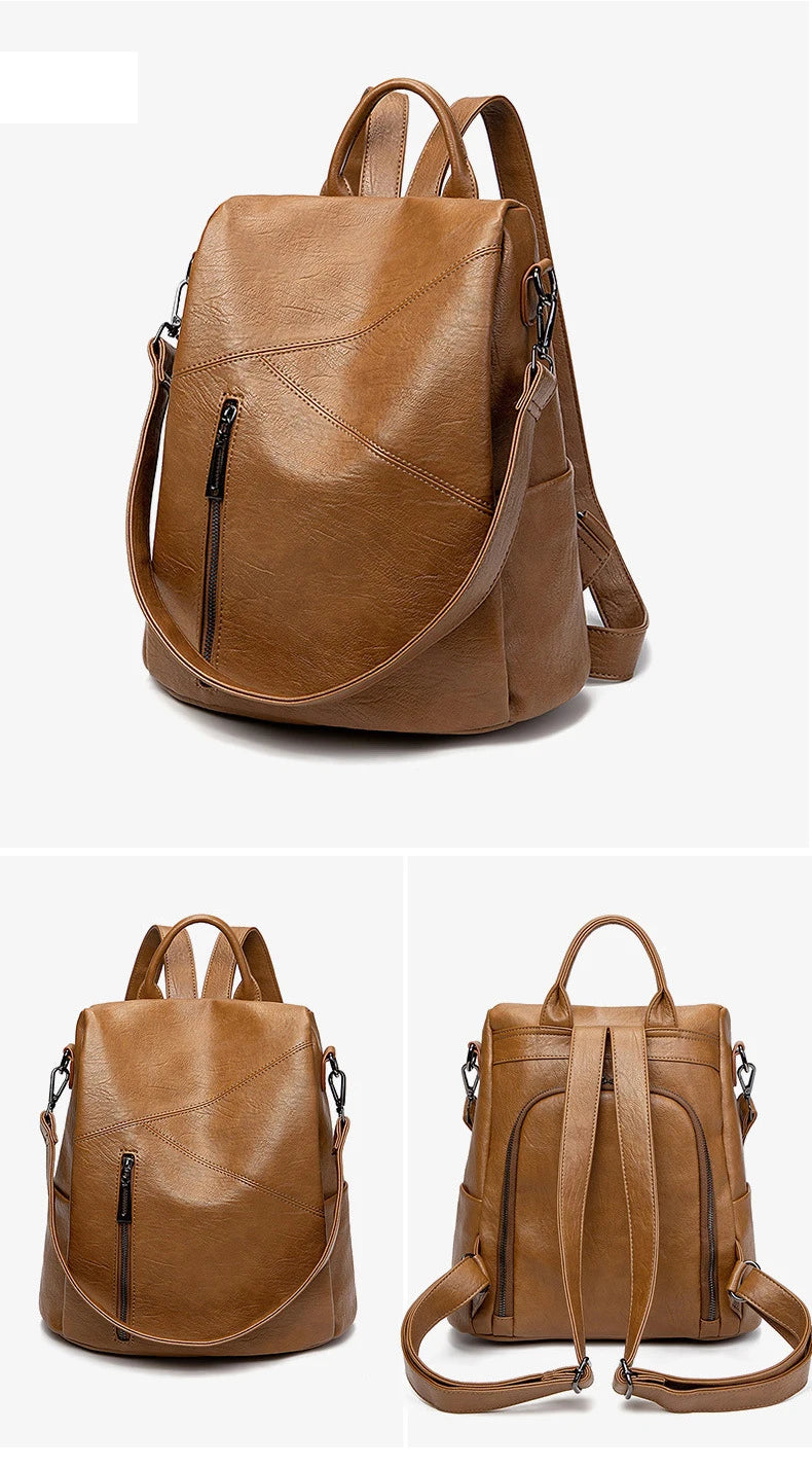 Women Backpacks Vintage Female Shoulder Bag Soft Leather Backpack Ladies Travel Back Pack Luxury Bags for Girls Mochila