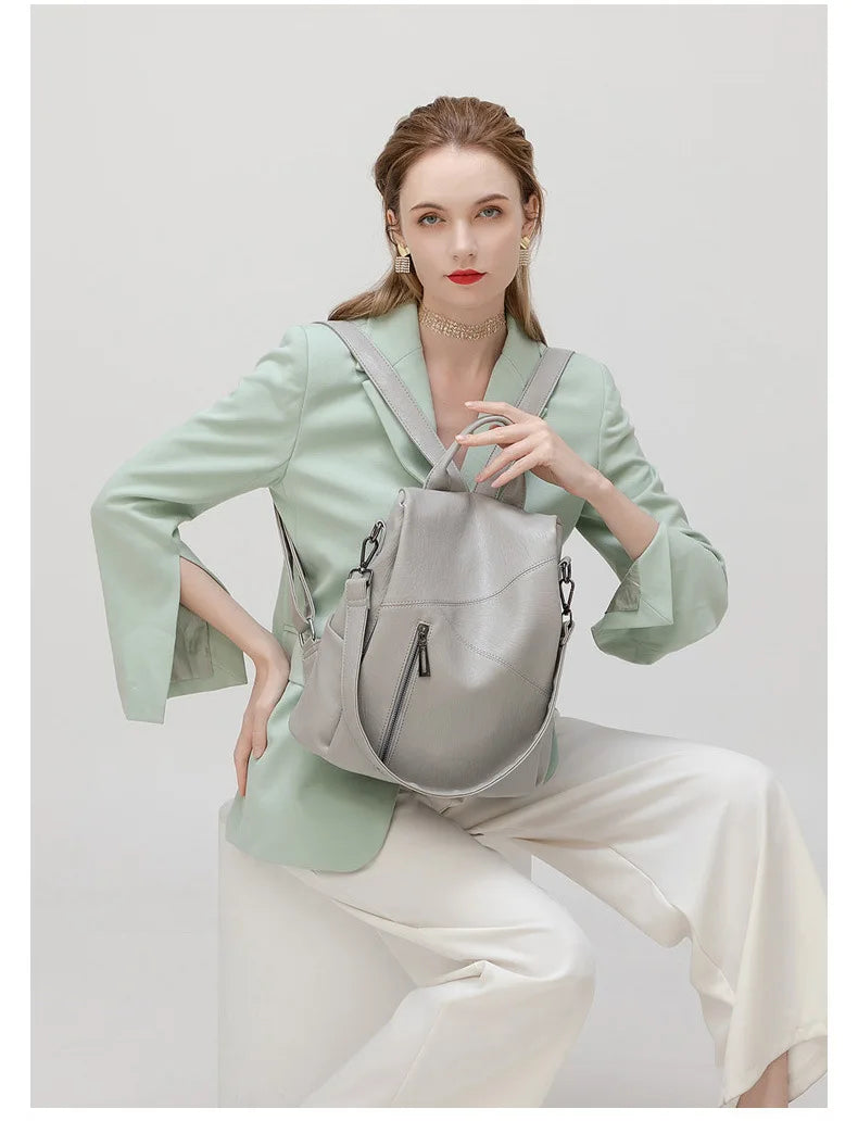 Women Backpacks Vintage Female Shoulder Bag Soft Leather Backpack Ladies Travel Back Pack Luxury Bags for Girls Mochila