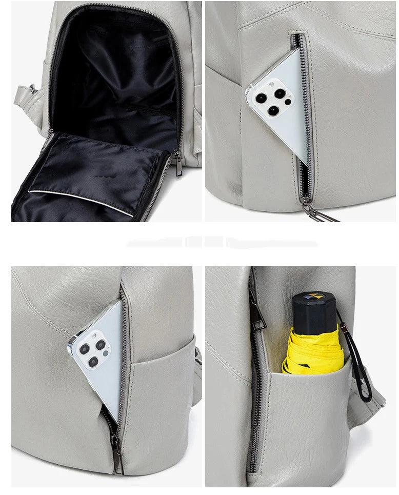 Women Backpacks Vintage Female Shoulder Bag Soft Leather Backpack Ladies Travel Back Pack Luxury Bags for Girls Mochila