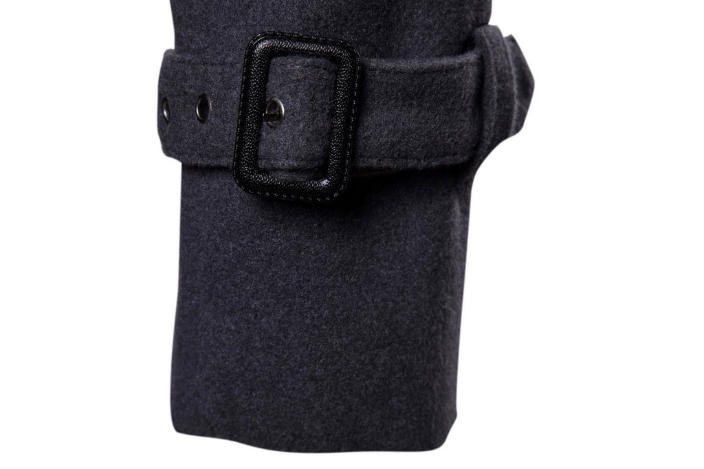 Mens Overcoat Trench Coats Winter Male Pea Coat with Belt Double Breasted Men Wool & Blends Coat Jacket Brand Clothing W10