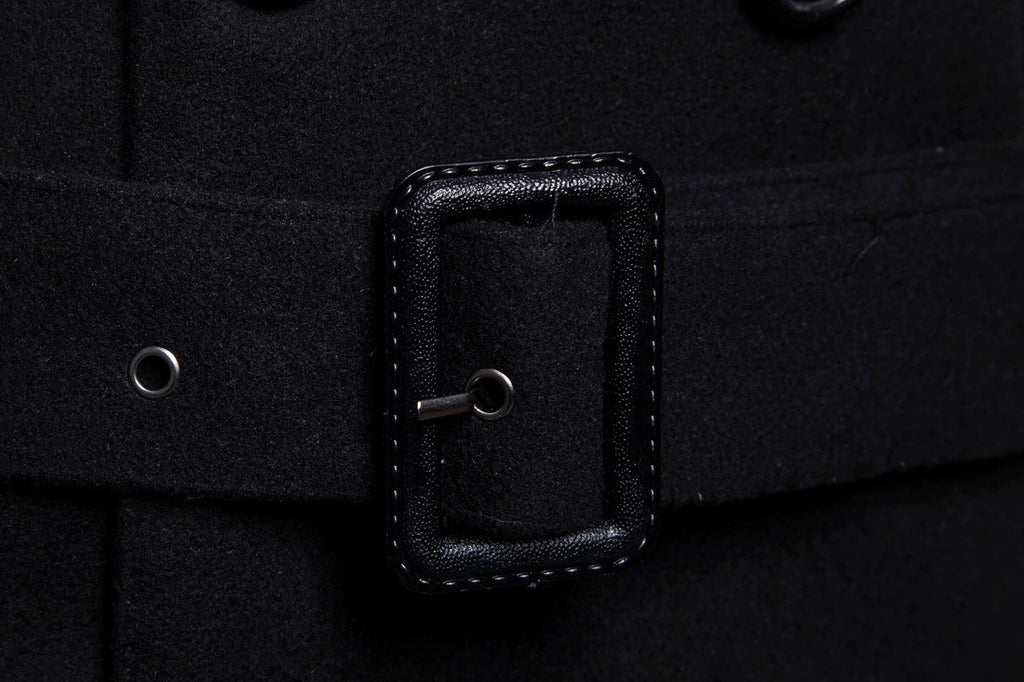 Mens Overcoat Trench Coats Winter Male Pea Coat with Belt Double Breasted Men Wool & Blends Coat Jacket Brand Clothing W10