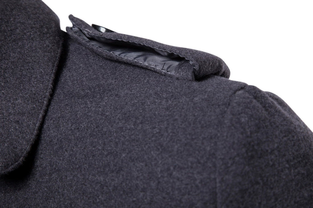 Mens Overcoat Trench Coats Winter Male Pea Coat with Belt Double Breasted Men Wool & Blends Coat Jacket Brand Clothing W10
