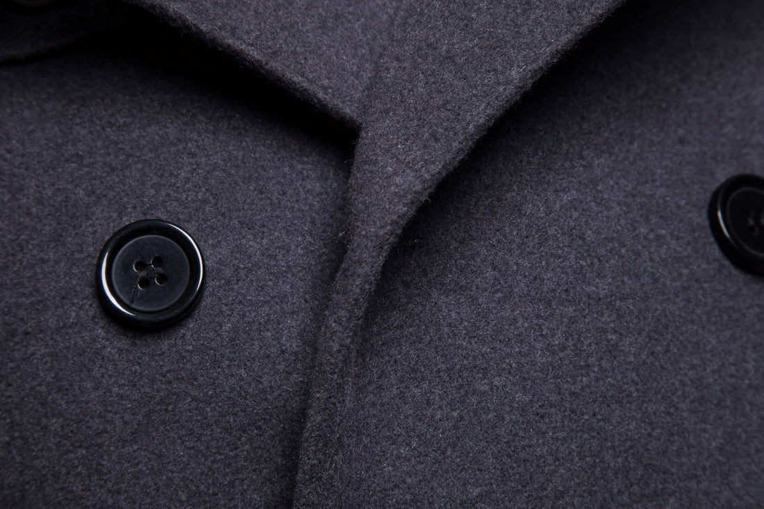 Mens Overcoat Trench Coats Winter Male Pea Coat with Belt Double Breasted Men Wool & Blends Coat Jacket Brand Clothing W10