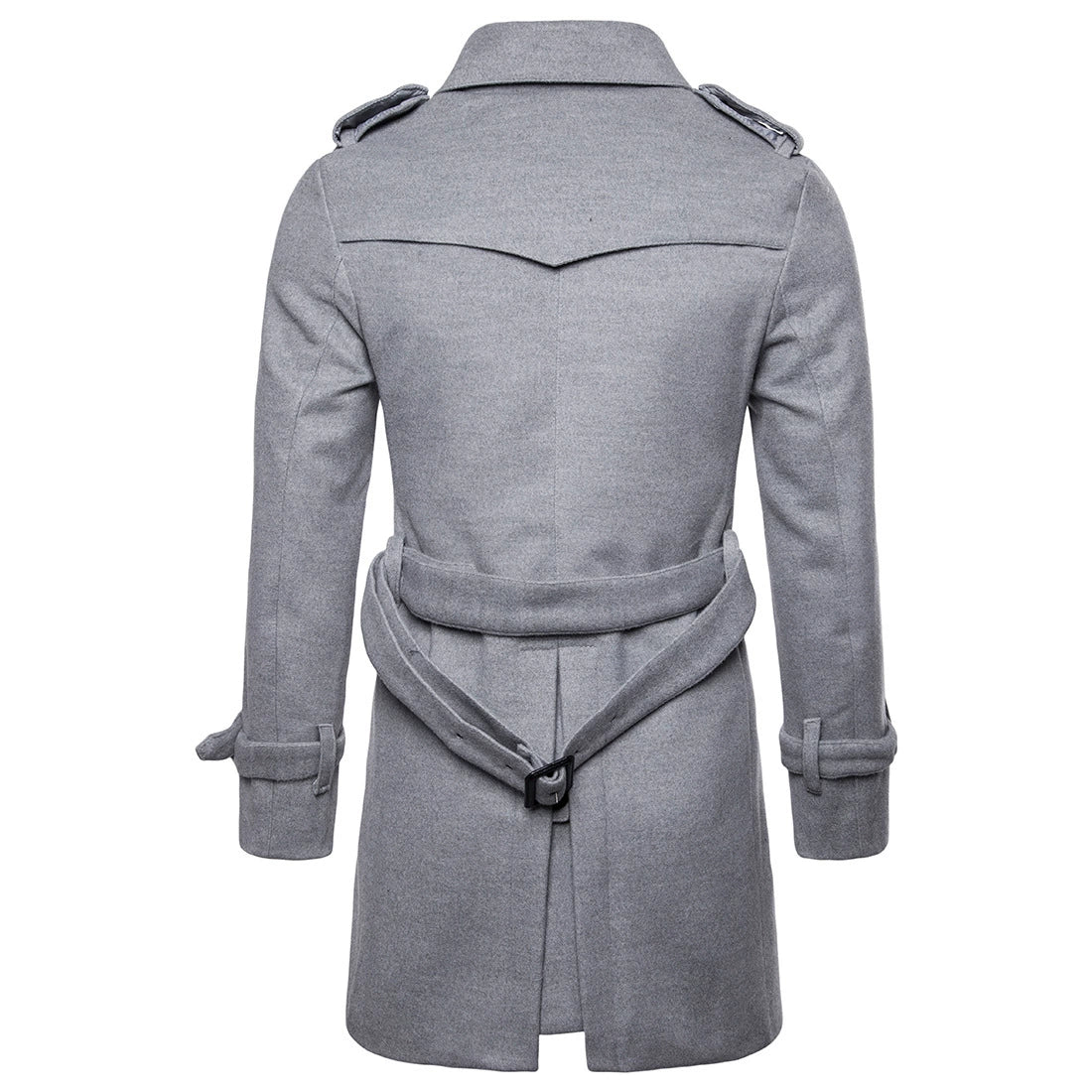 Mens Overcoat Trench Coats Winter Male Pea Coat with Belt Double Breasted Men Wool & Blends Coat Jacket Brand Clothing W10