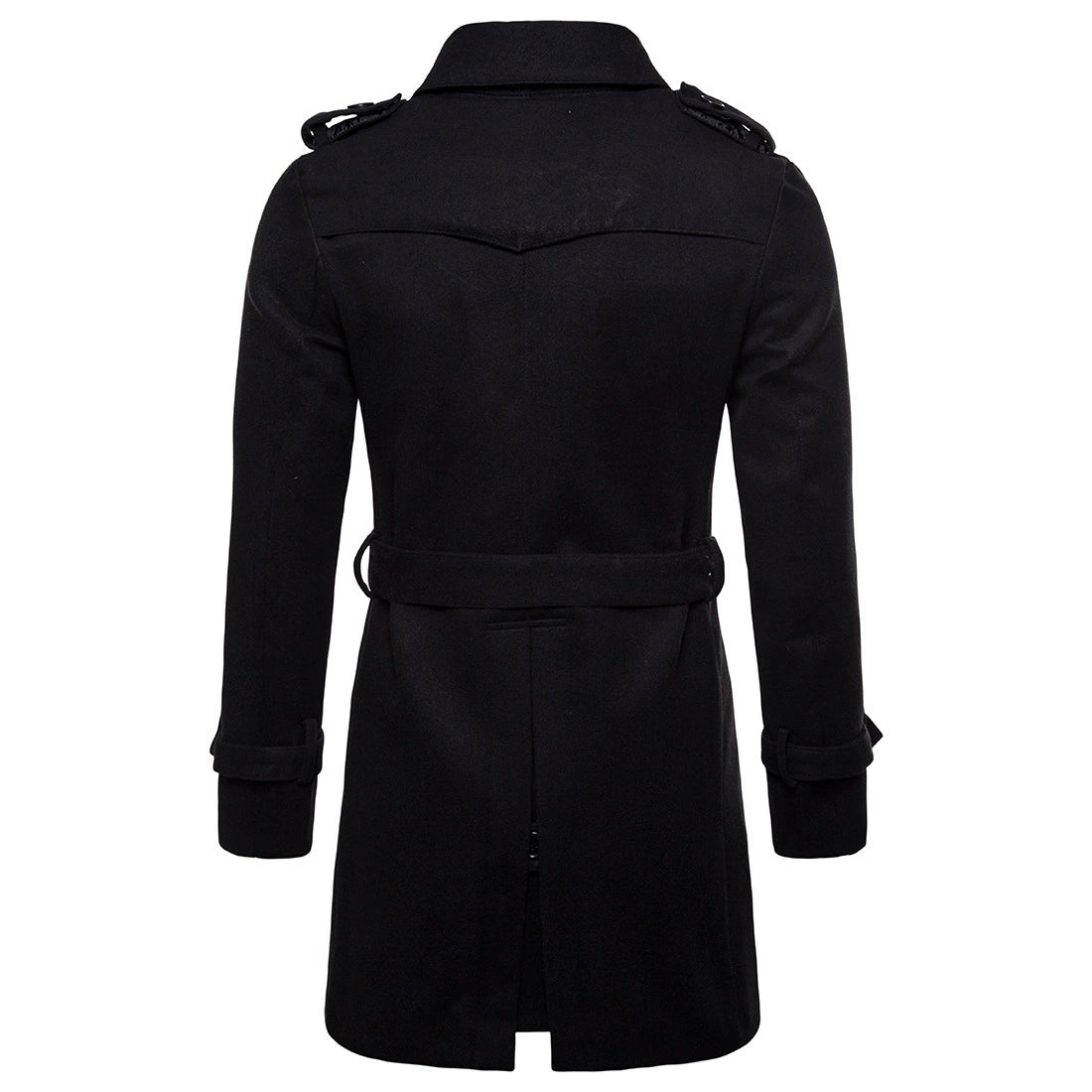 Mens Overcoat Trench Coats Winter Male Pea Coat with Belt Double Breasted Men Wool & Blends Coat Jacket Brand Clothing W10