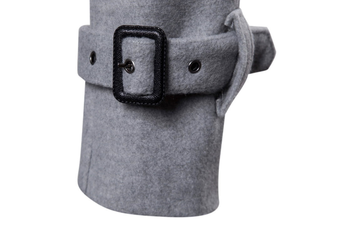 Mens Overcoat Trench Coats Winter Male Pea Coat with Belt Double Breasted Men Wool & Blends Coat Jacket Brand Clothing W10