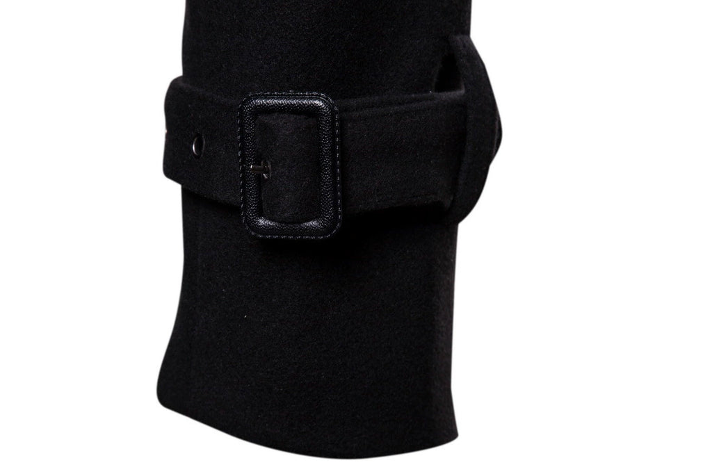 Mens Overcoat Trench Coats Winter Male Pea Coat with Belt Double Breasted Men Wool & Blends Coat Jacket Brand Clothing W10