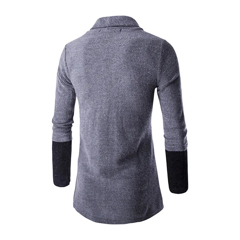 Sweater Coats Men New Fashion 2022 Autumn Men's Slim Long Solid Color Knitted Jacket Fashion Men's Casual Sweater Cardigan Coats