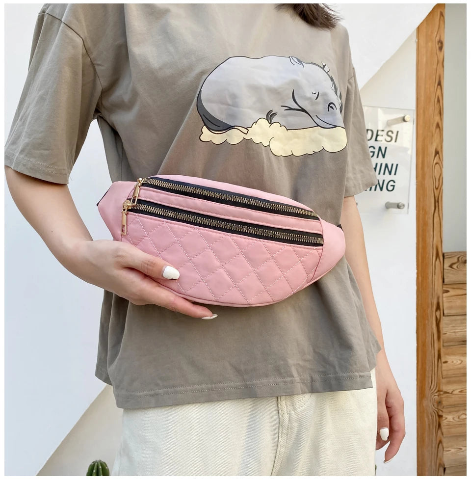 Waist Bag Women Fanny Pack Chest Shoulder Belt Bag Fashion Packs Party Crossbody Lady Travel Phone Pouch Lady Purse Bum Bags