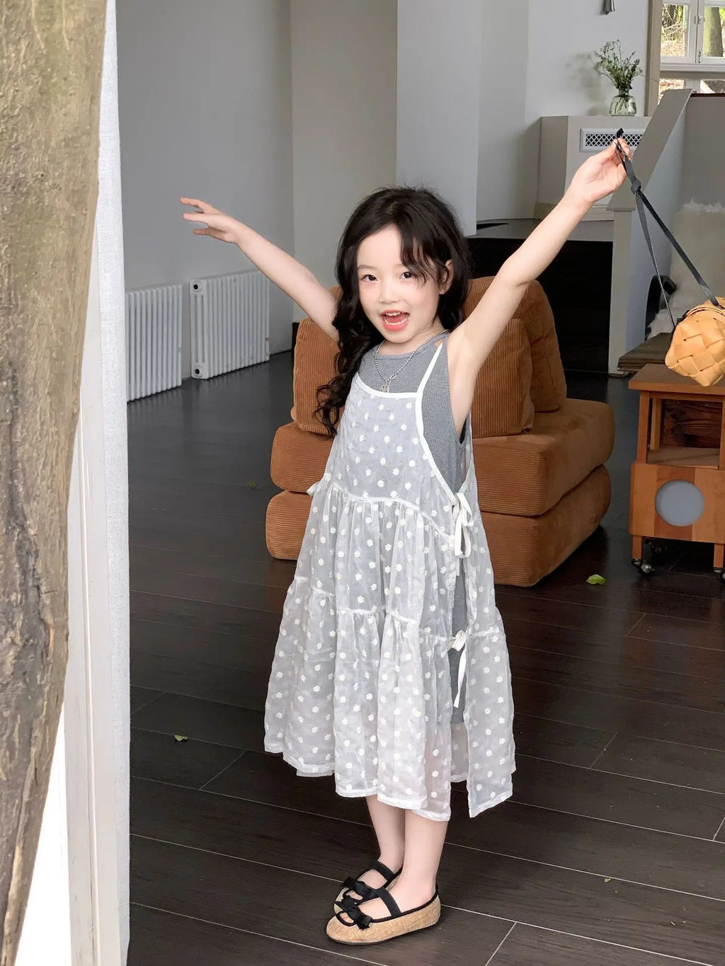 Girls Summer 2025 New Korean Sweet Clothing Suit Children's Vest Skirt Lace Embroidered Skirt Baby Casual  Fashion