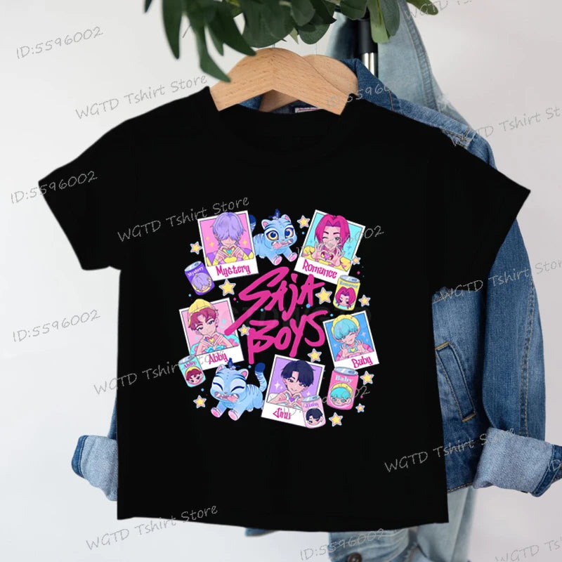 Baby Girls Boys Clothing Hot Movie Print Saja Boys T-shirt Tops Cartoon Cute Kids Clothes Harajuku Cotton Baby Girls T Shirt