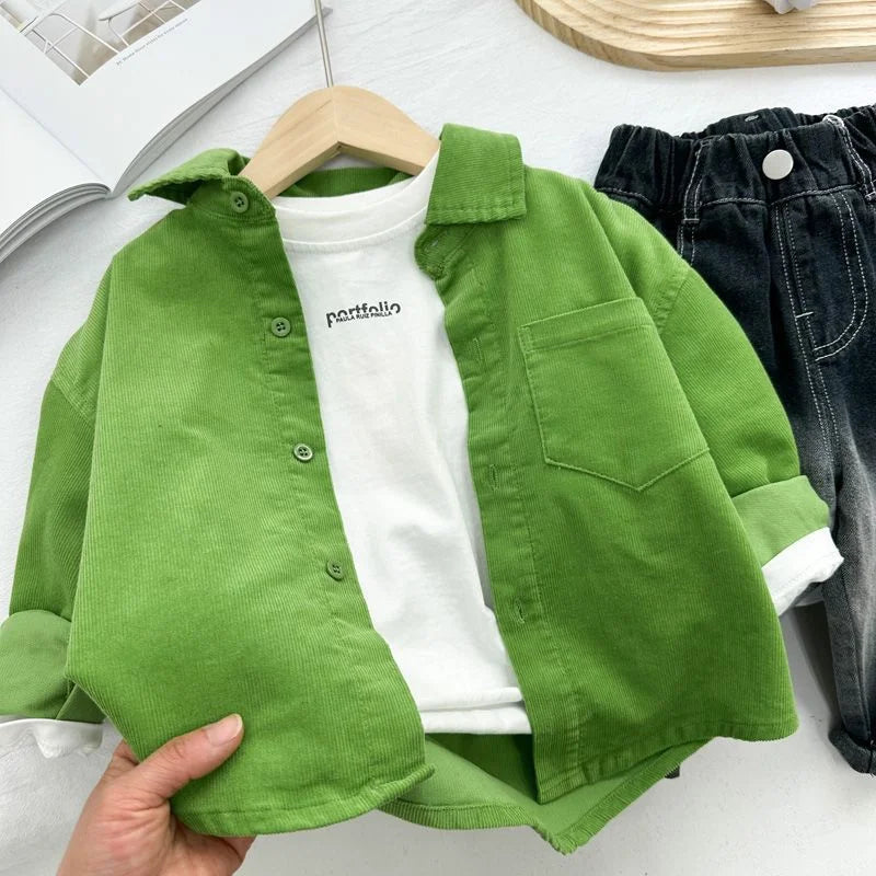 Boys Baby's Kids Blouse Coat Jacket Outwear Cotton 2024 Green Spring Autumn Shirts Outwear Sunscreen Beach Children's Clothing