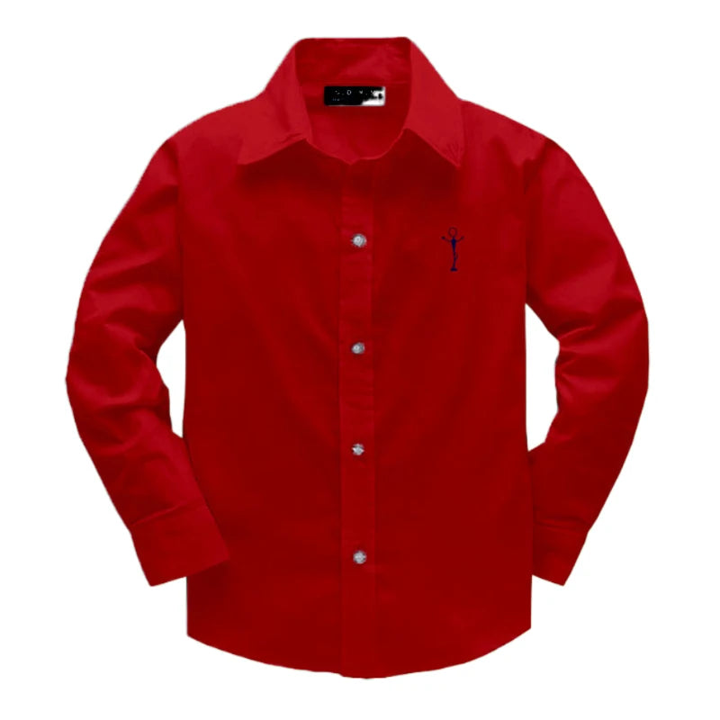 Girls shirts tops plant embroidery Pattern Clothing Kids Baby school uniform Boys Shirt Autumn Birthday Party Formal Attire Tee