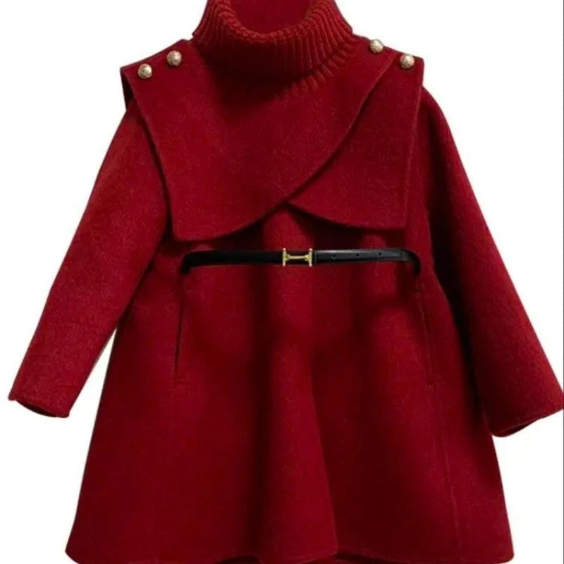 Girls Woolen Coat Children Clothing Fashionable Coat Trend Girl Winter Coat Winter Clothes for Girl Winter Jackets Ropa De Niña