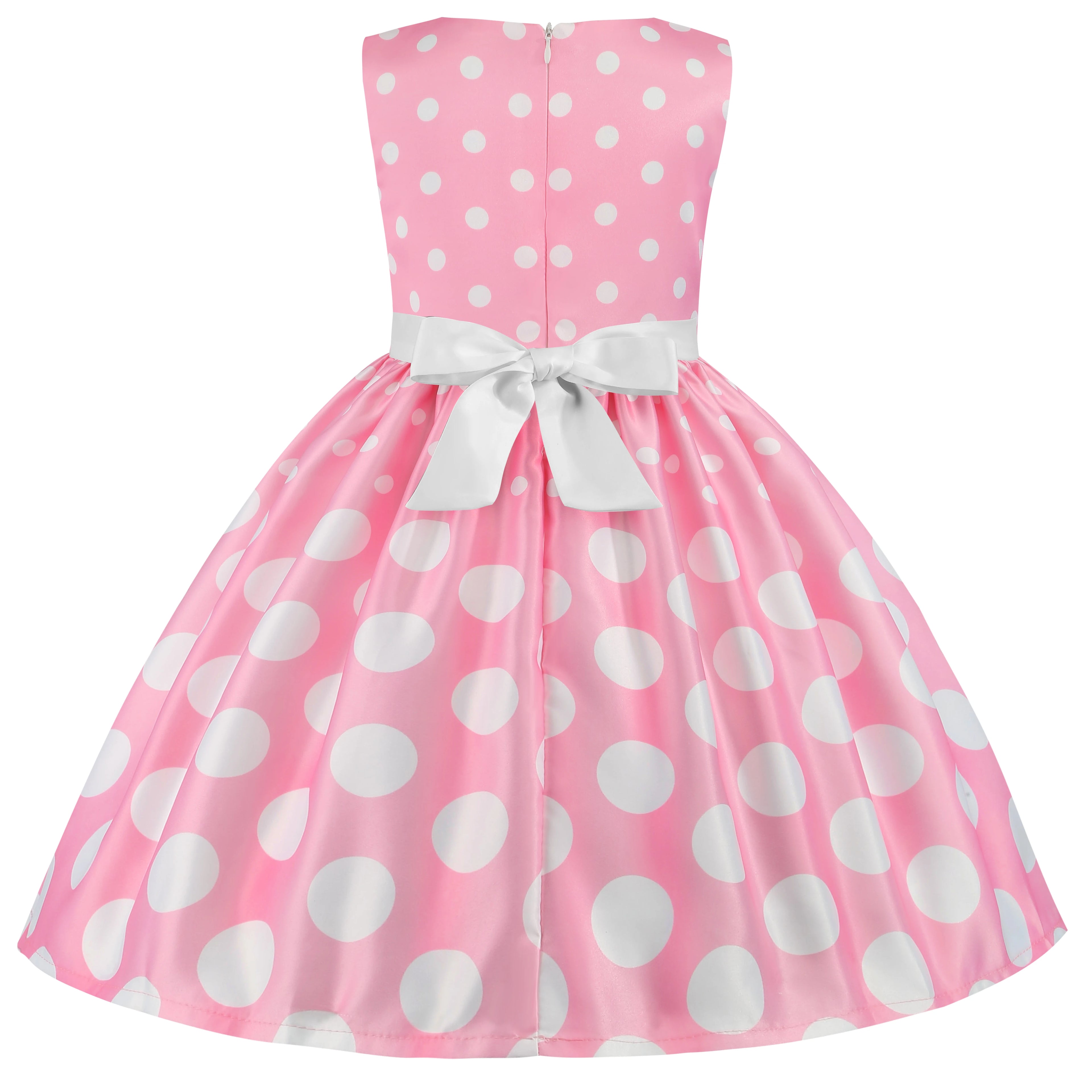 Girls' clothing, girls' baby clothes, skirt with bow and polka dot pattern, imitation show, Halloween party, exquisite clothing