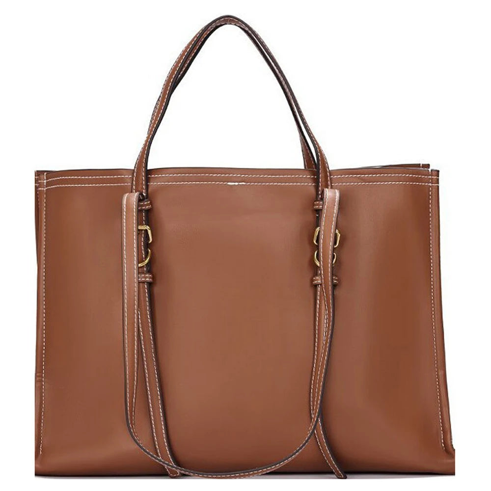 Large Capacity Tote Bags for Women Fashion Designer Shoulder Bag Soft PU Leather Women's Handbags Commuting Shopper Women Bag
