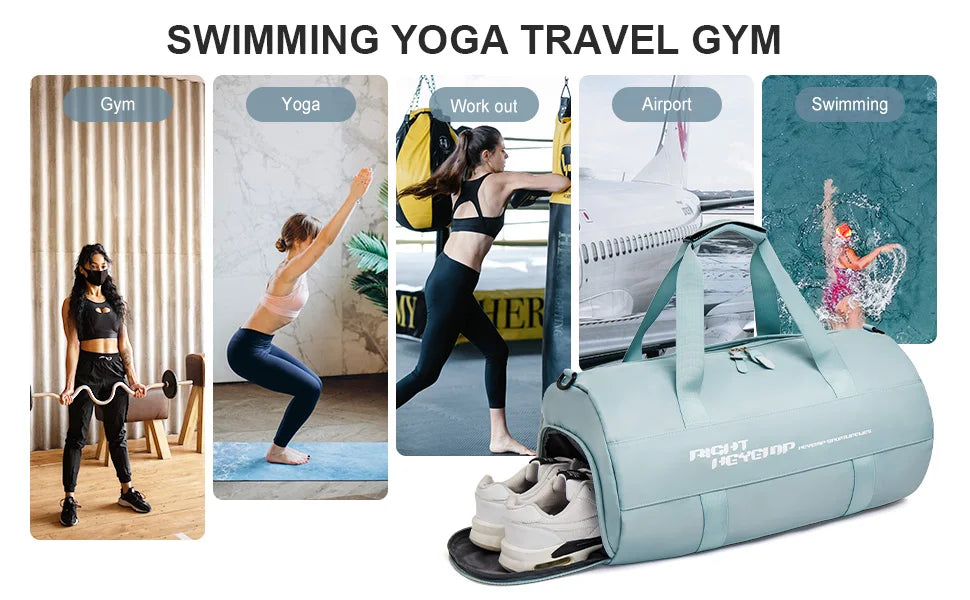 Travel Bags for Women Large Capacity Sports Fitness Bags Hand Luggage with Shoe Compartment Short Distance Travel Crossbody Bag