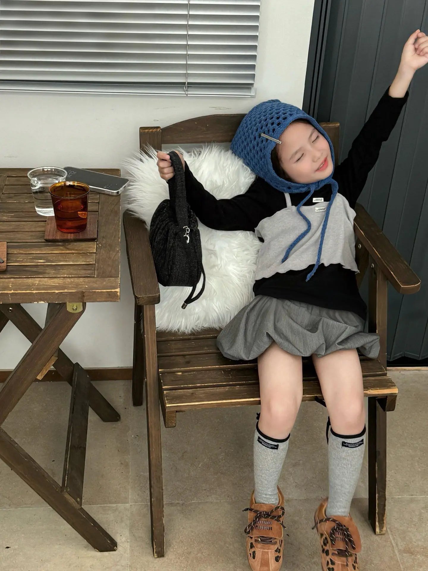 Girls Suit 2025 Autumn New Children's Clothing Girls Baby Fashion Fake Two Bottom Shirt Skirt Two Sets of Casual Simple Match