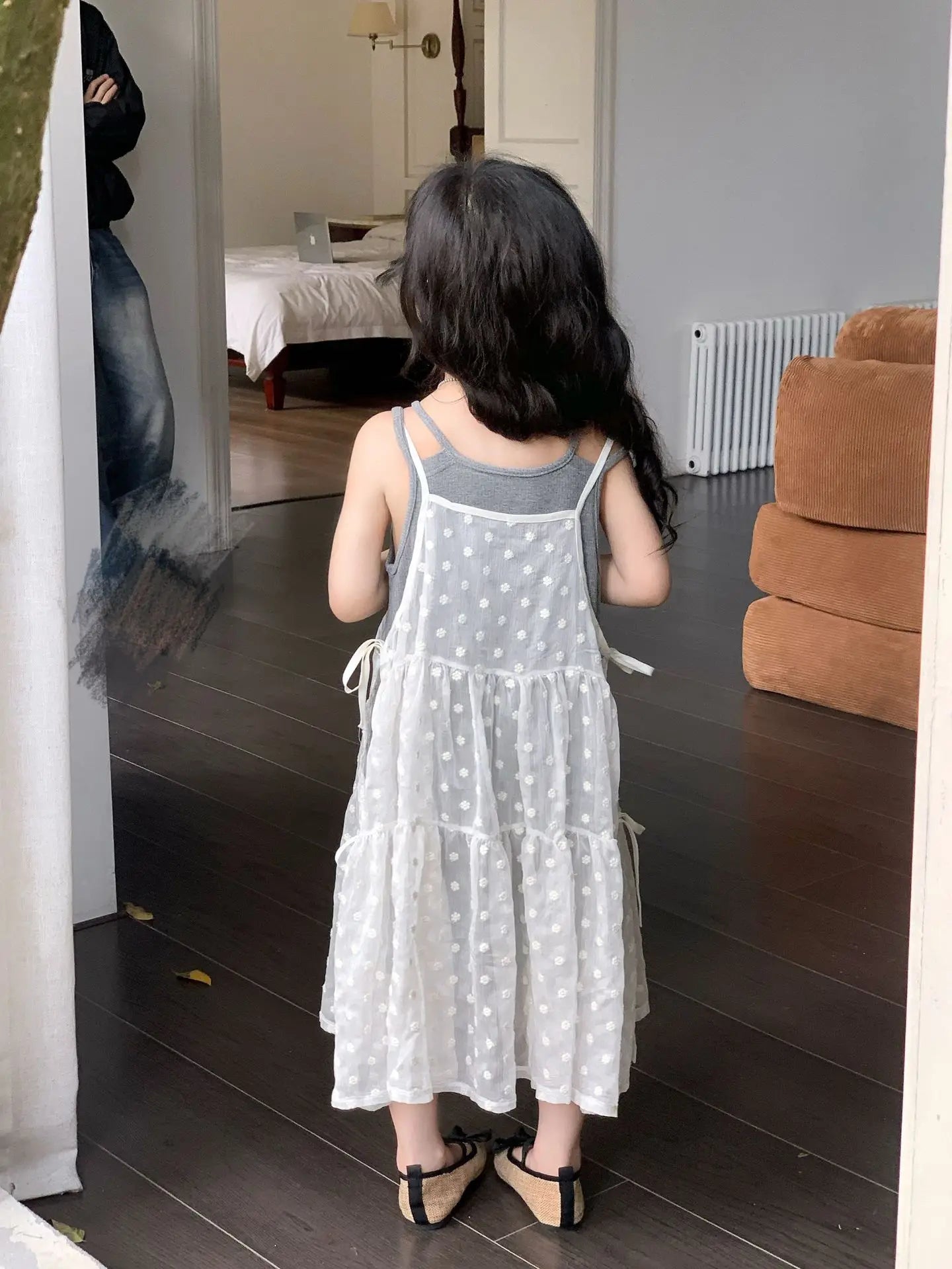 Girls Summer 2025 New Korean Sweet Clothing Suit Children's Vest Skirt Lace Embroidered Skirt Baby Casual  Fashion