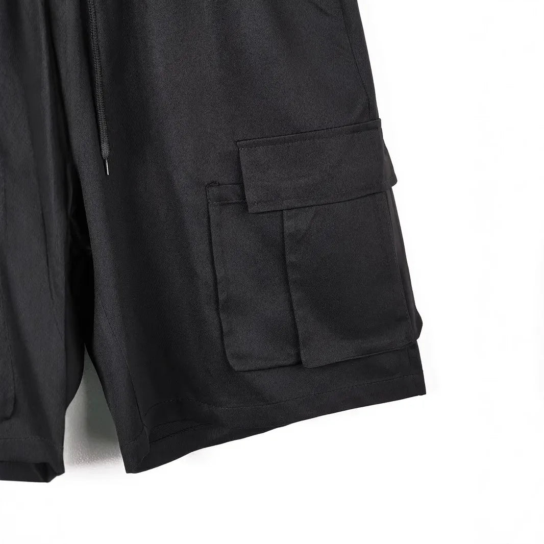 Men's Cargo Shorts 2025 Summer Loose Casual Five-pocket Cargo Shorts Street Solid Color Breathable Outdoor